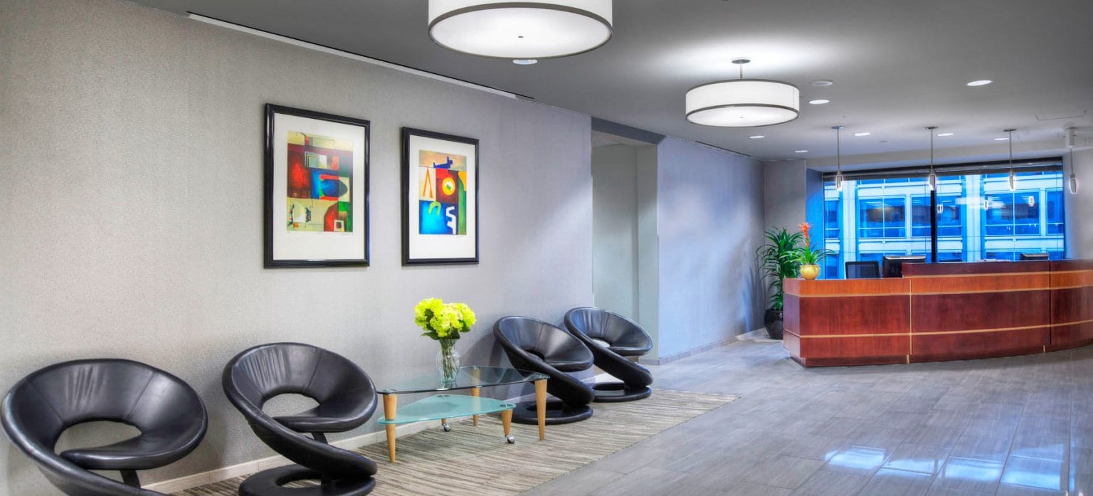 Reception Area in Office Space in Chevy Chase, Maryland